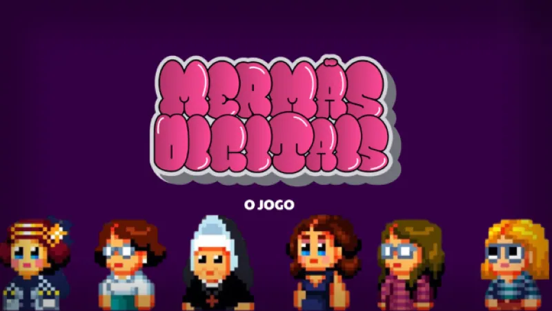 Arte de divulgação de Mermãs Digitais: O Jogo