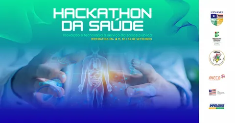 Arte do Hackathon da Saúde de Imperatriz 2026, de 11 a 13 de setembro